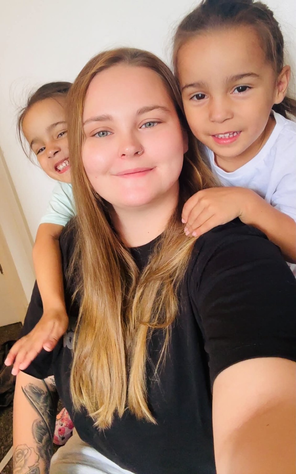 Annie with her children
